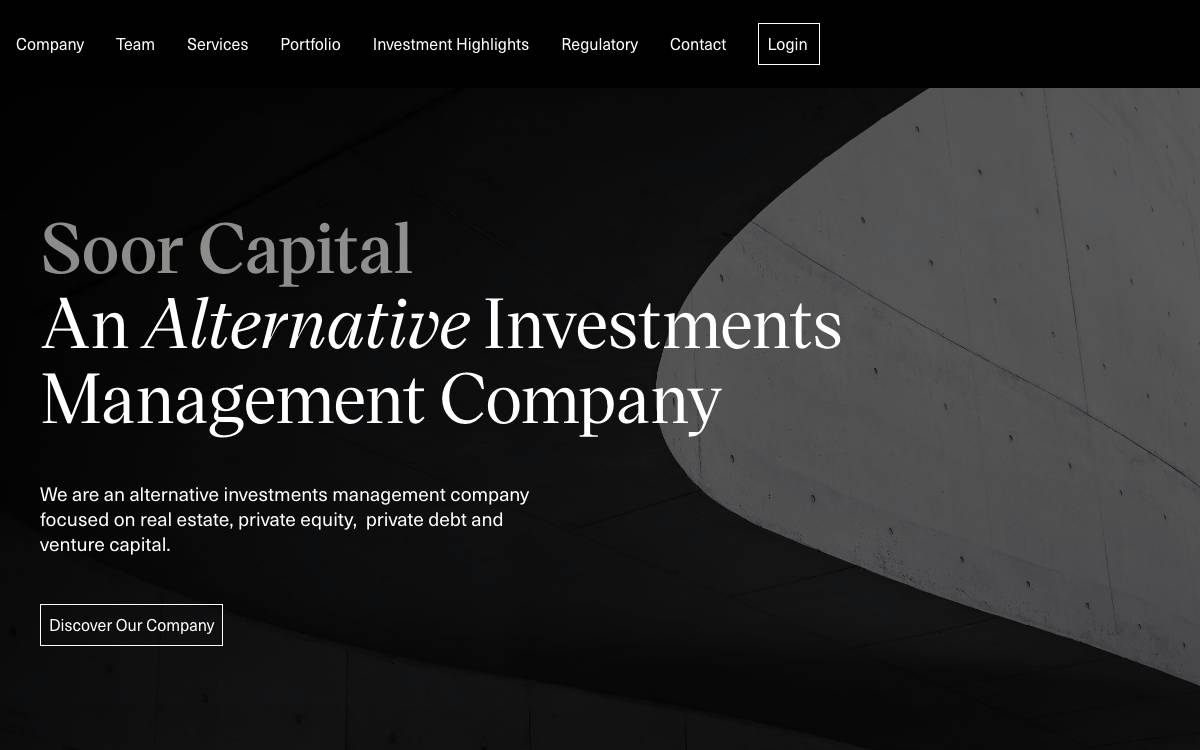 Soor Capital website preview