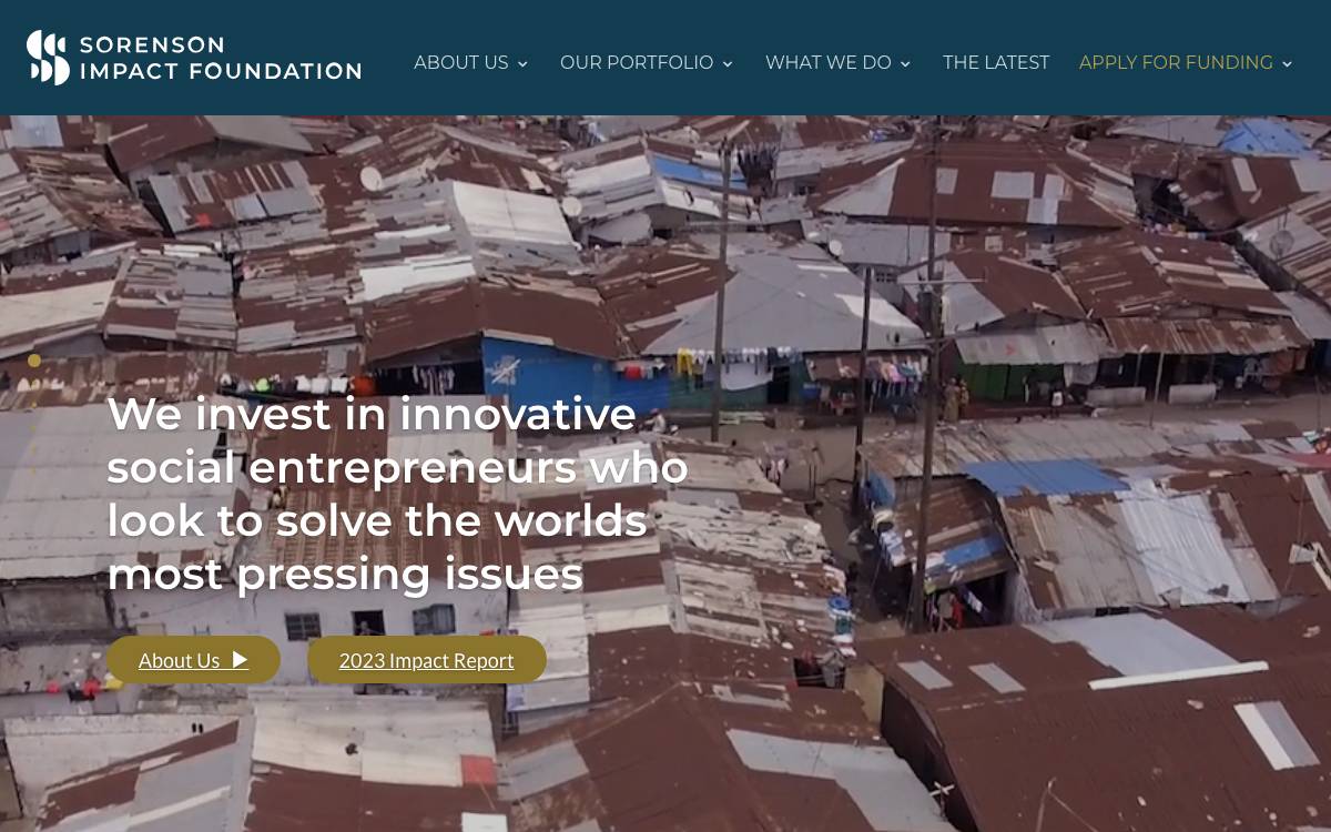 Sorenson Impact Foundation website preview