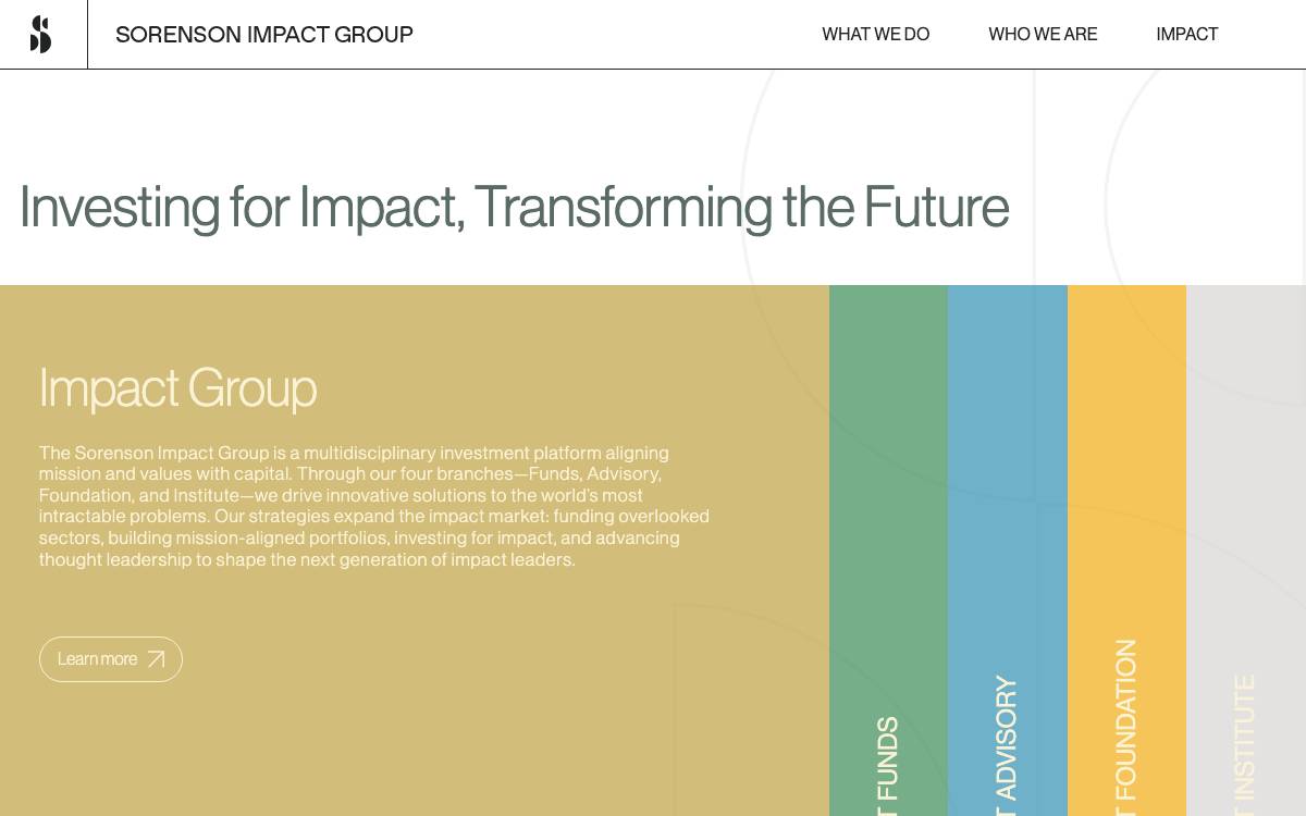 Sorenson Impact website preview