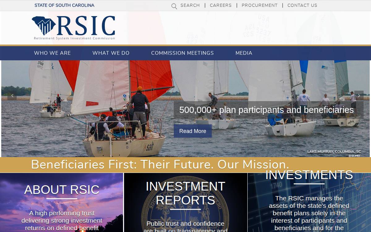 South Carolina Retirement System Investment Commission website preview