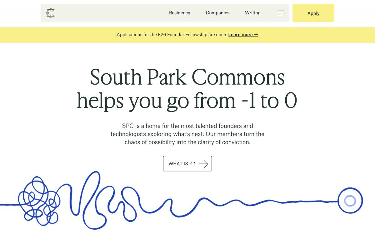 South Park Commons website preview
