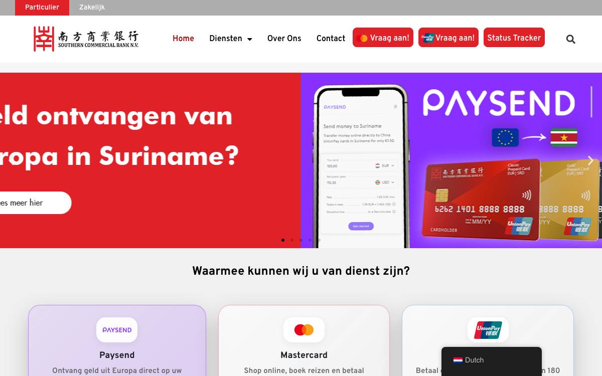 Southern Commercial Bank website preview