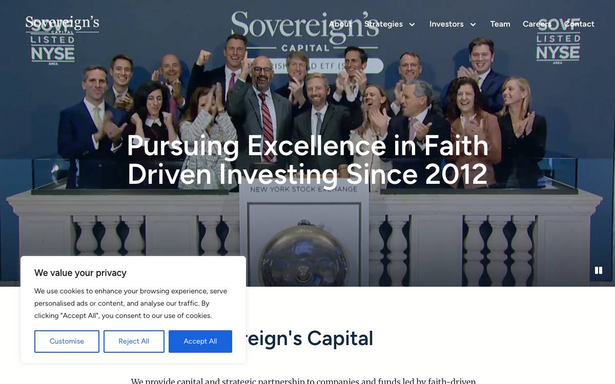 Sovereigns Capital Venture website preview