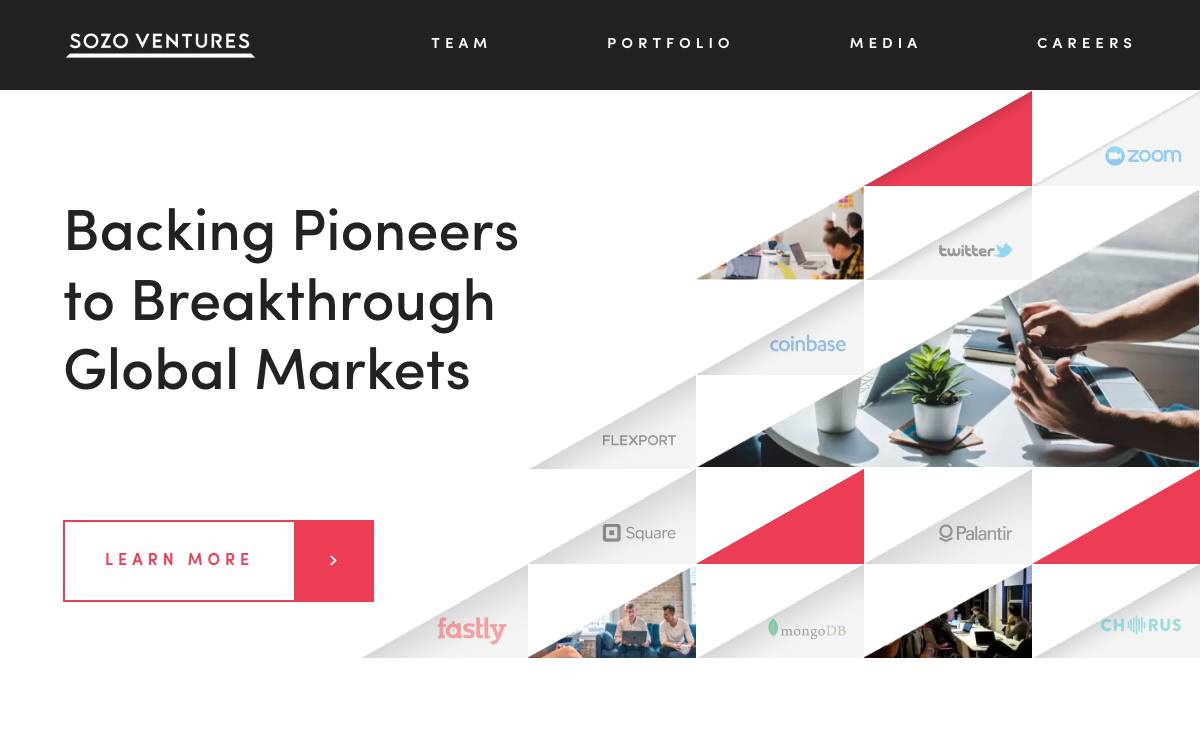 Sozo Ventures website preview