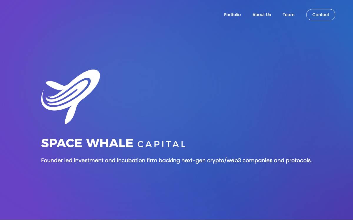 Space Whale Capital website preview