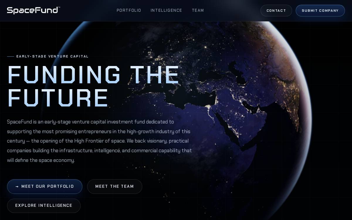 SpaceFund website preview