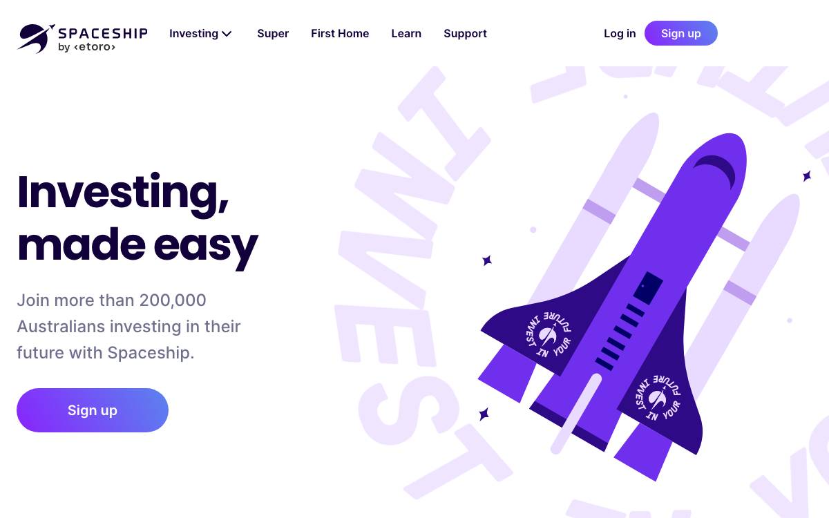 Spaceship website preview