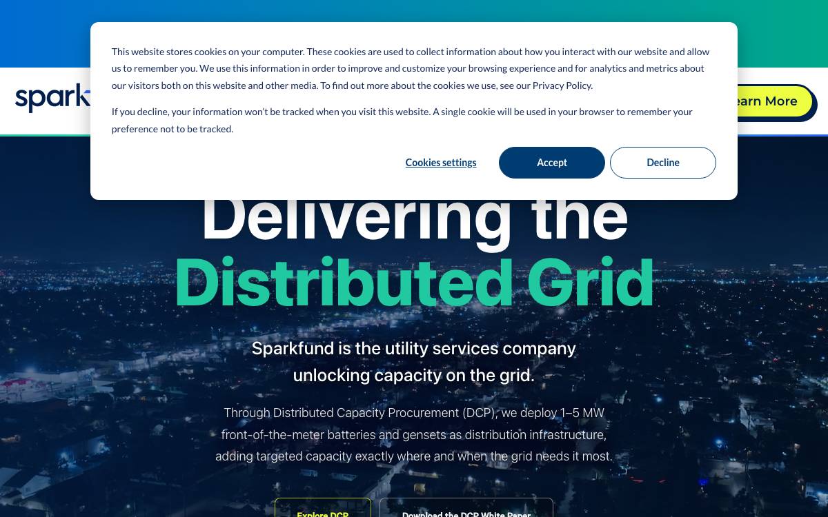 Sparkfund website preview
