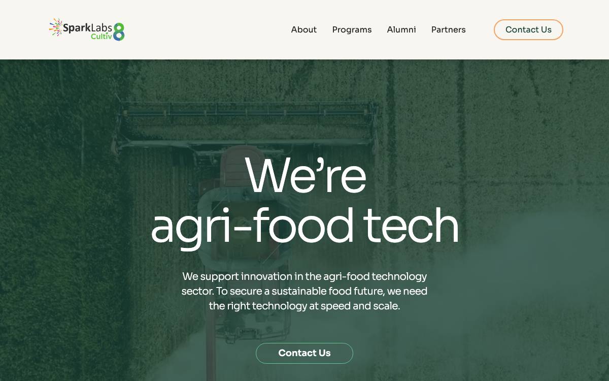 SparkLabs Cultiv8 website preview