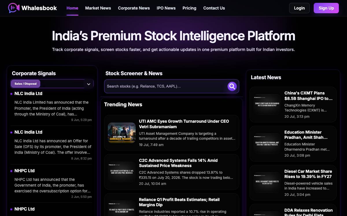 Sparrow Capital website preview