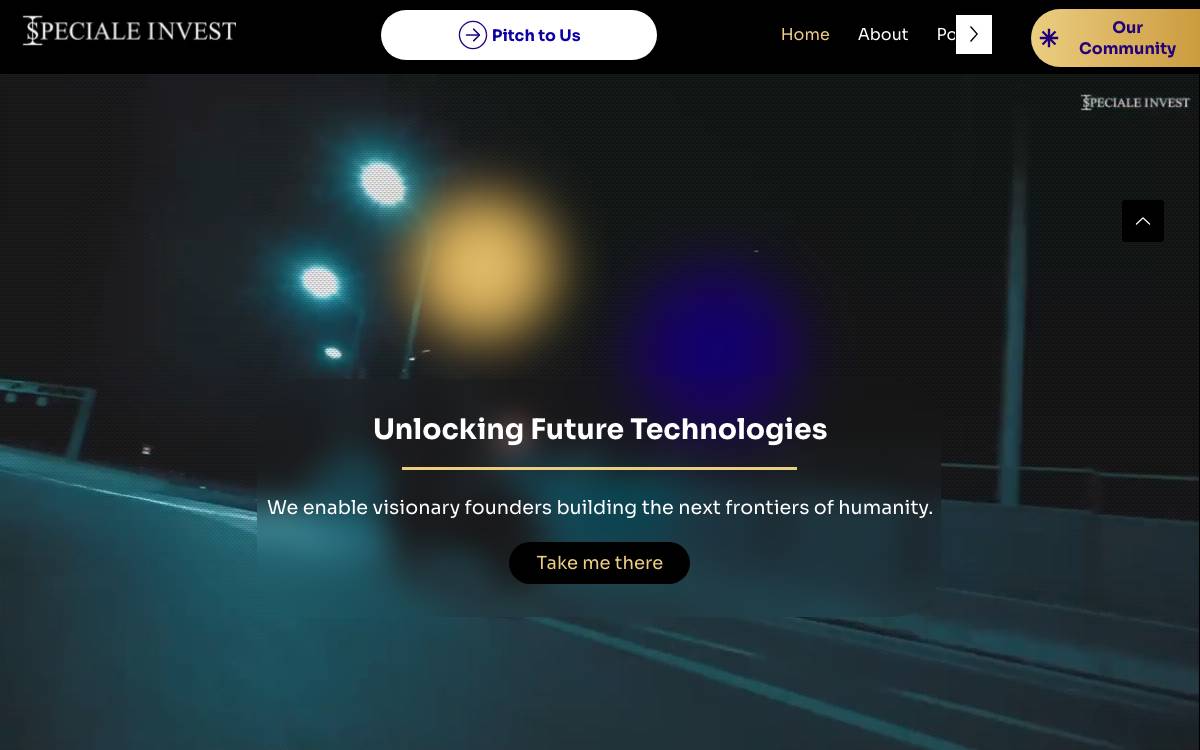 Speciale Invest website preview