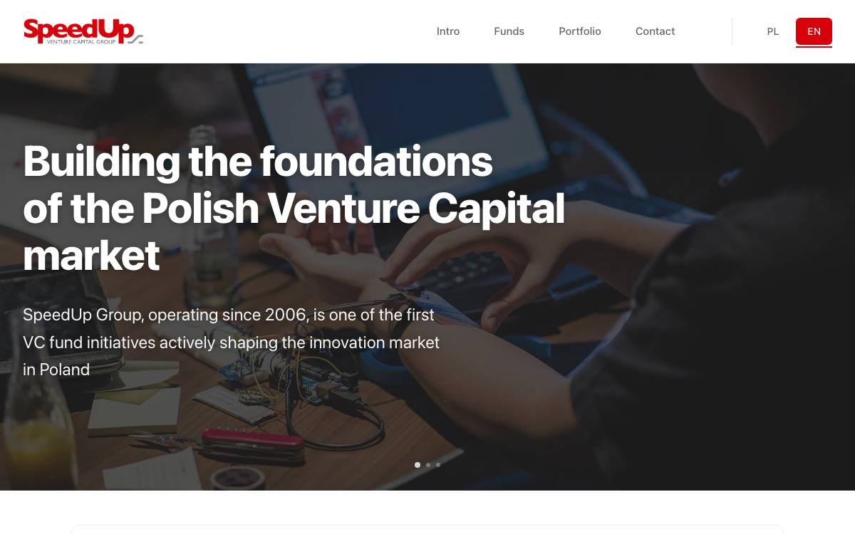 SpeedUp Venture Capital Group website preview