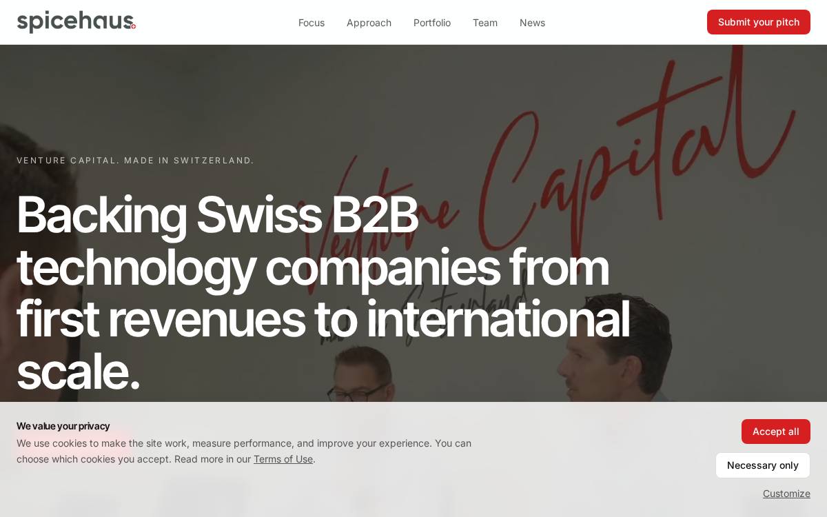 Spicehaus Partners website preview
