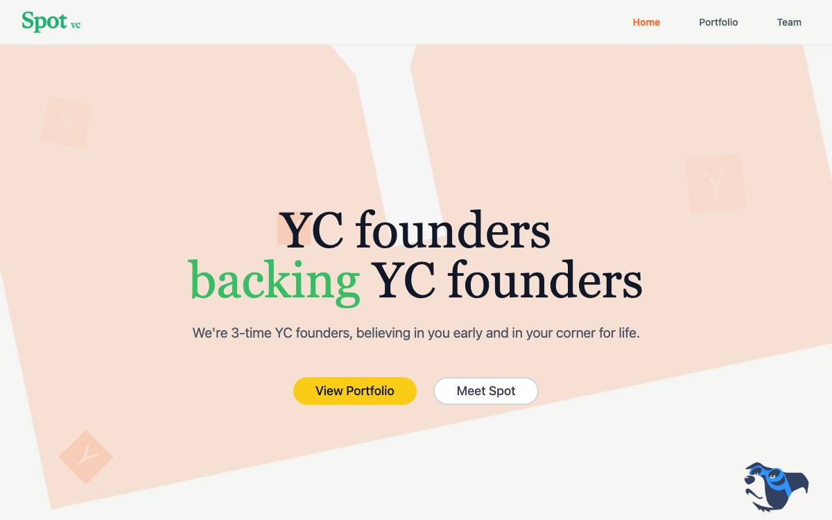 Spot VC website preview
