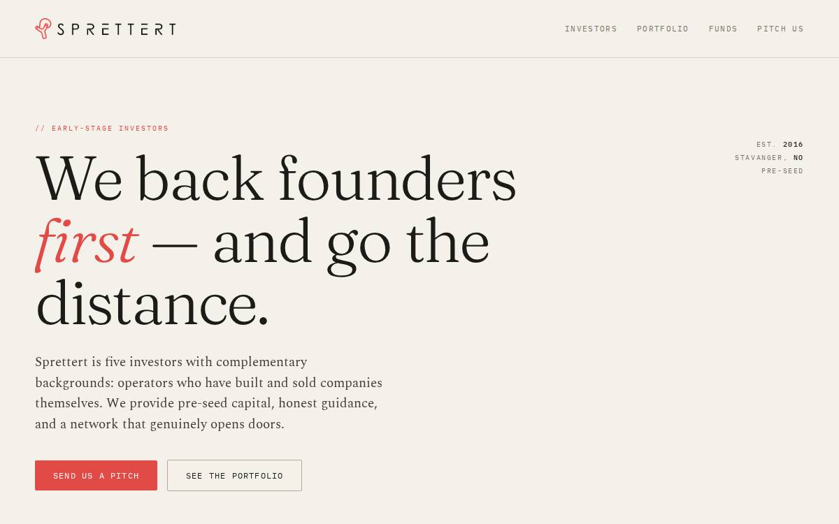 Sprettert website preview