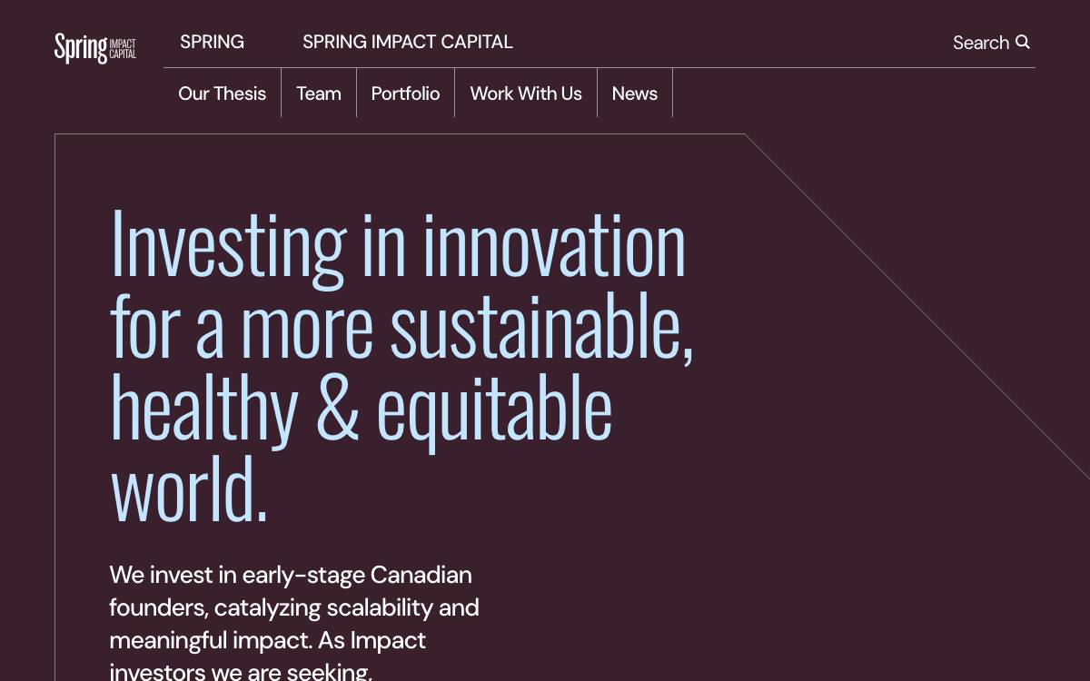 Spring Impact Capital website preview