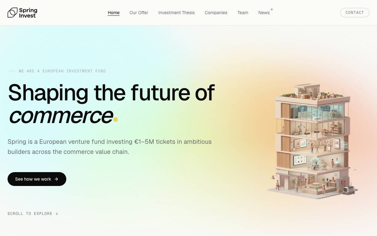 Spring Invest website preview