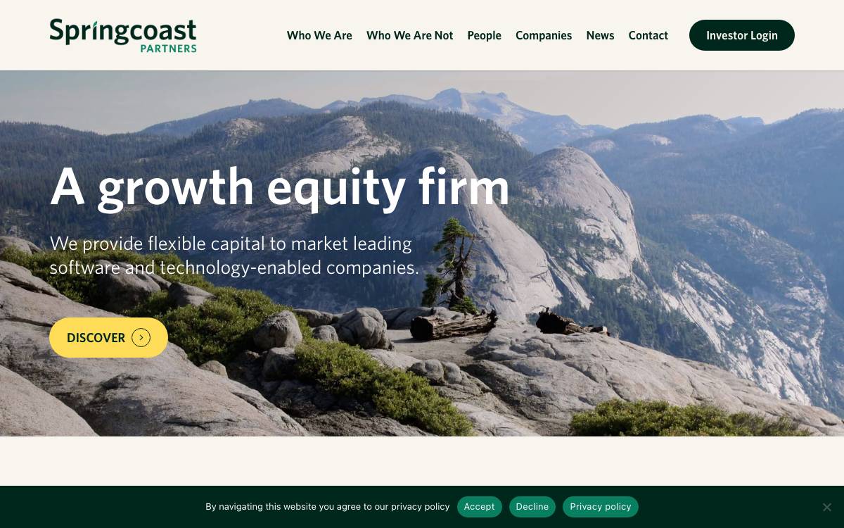 Springcoast Capital Partners website preview