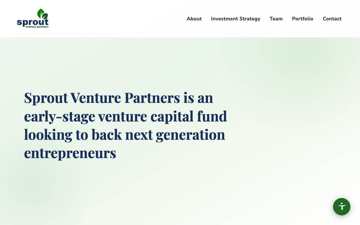 Sprout | Venture Partners website preview