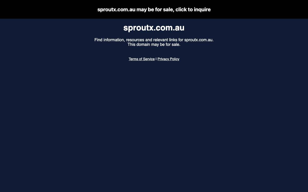 SproutX (Artesian) website preview