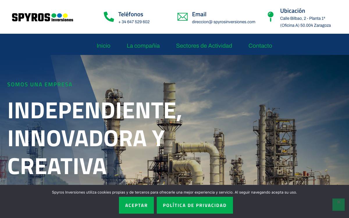 Spyros Inversiones website preview