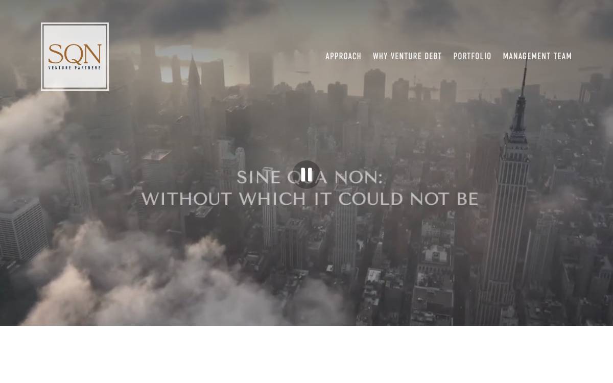 SQN Venture Partners, LLC website preview
