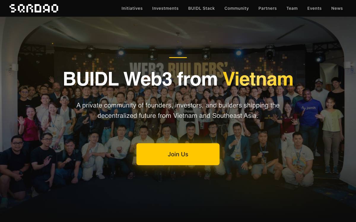 sqrDAO website preview