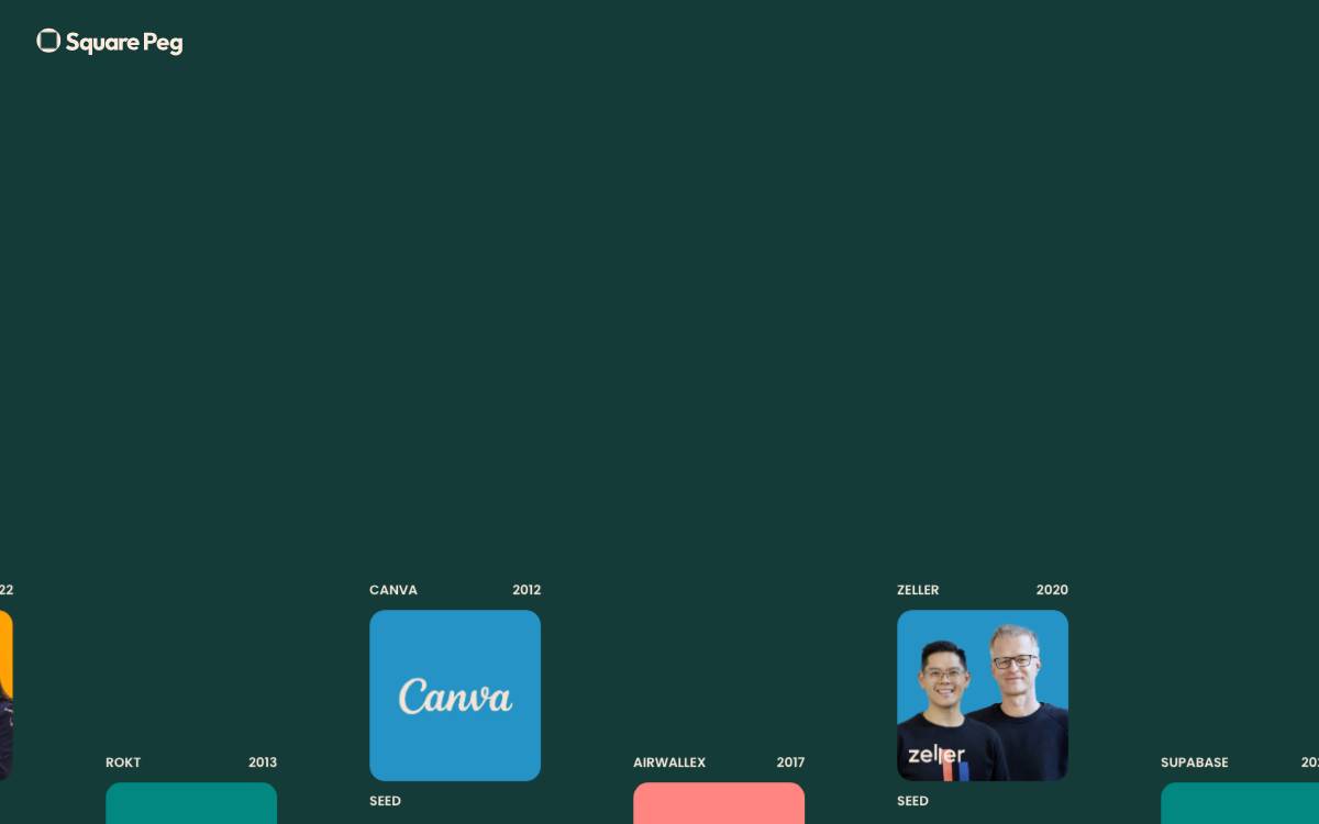 Square Peg Capital website preview