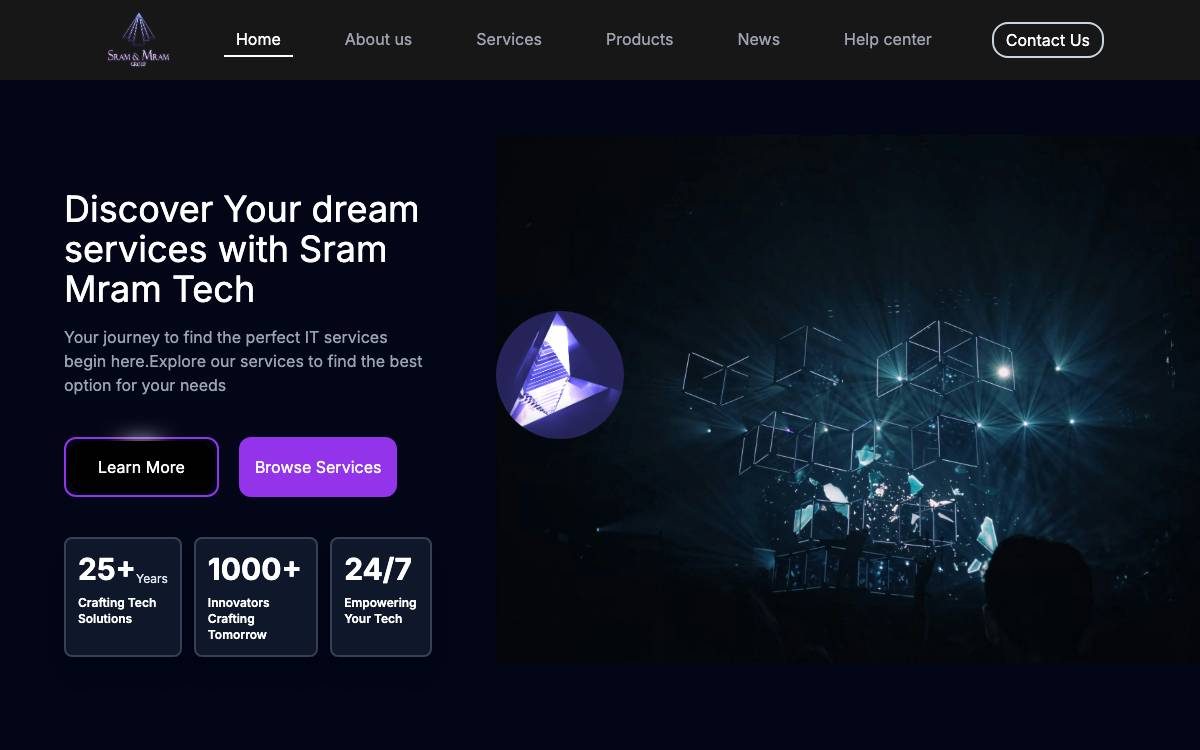 Sram & Mram Group website preview