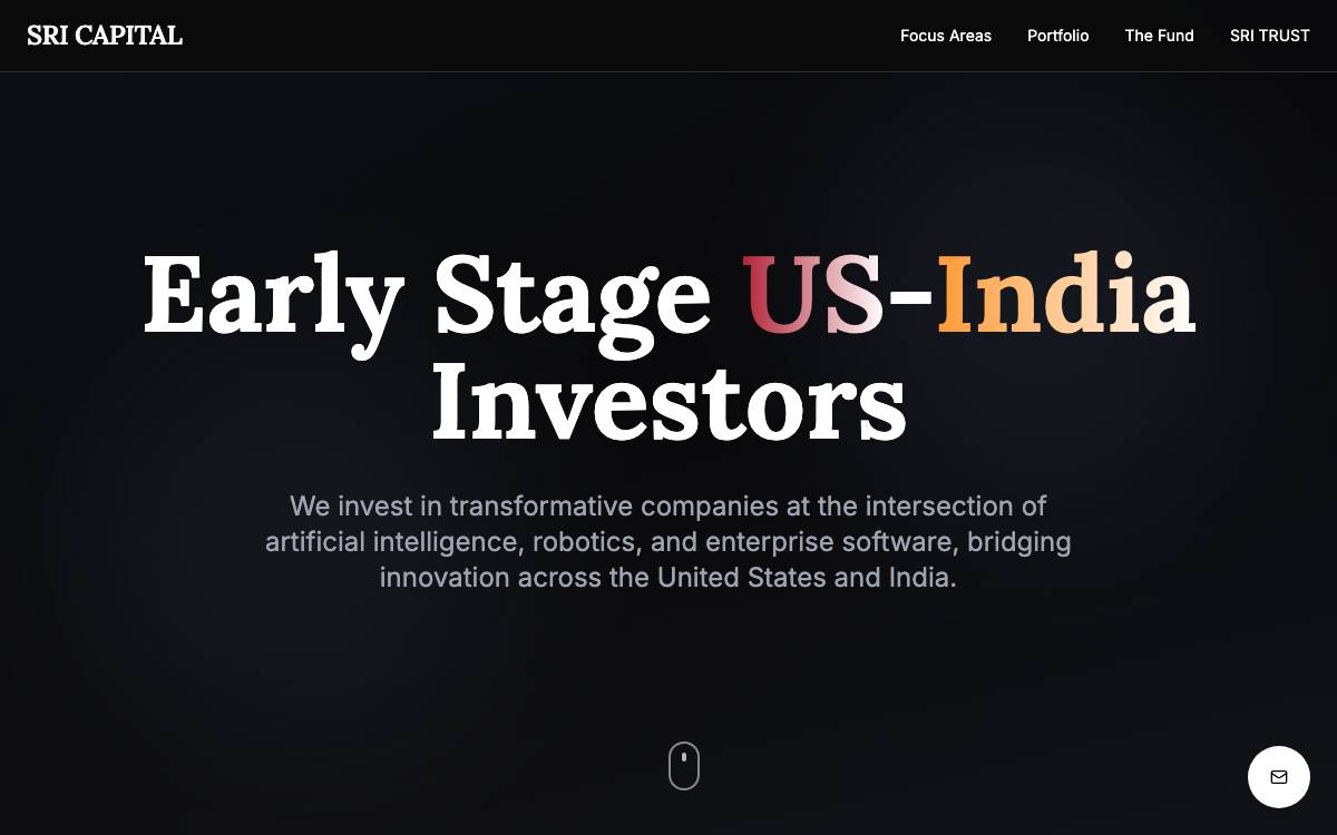 SRI Capital website preview