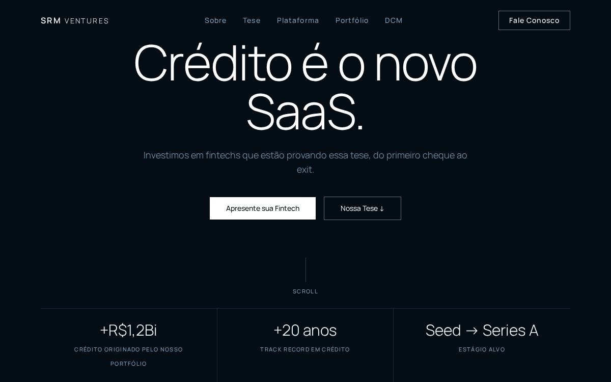 SRM Ventures website preview