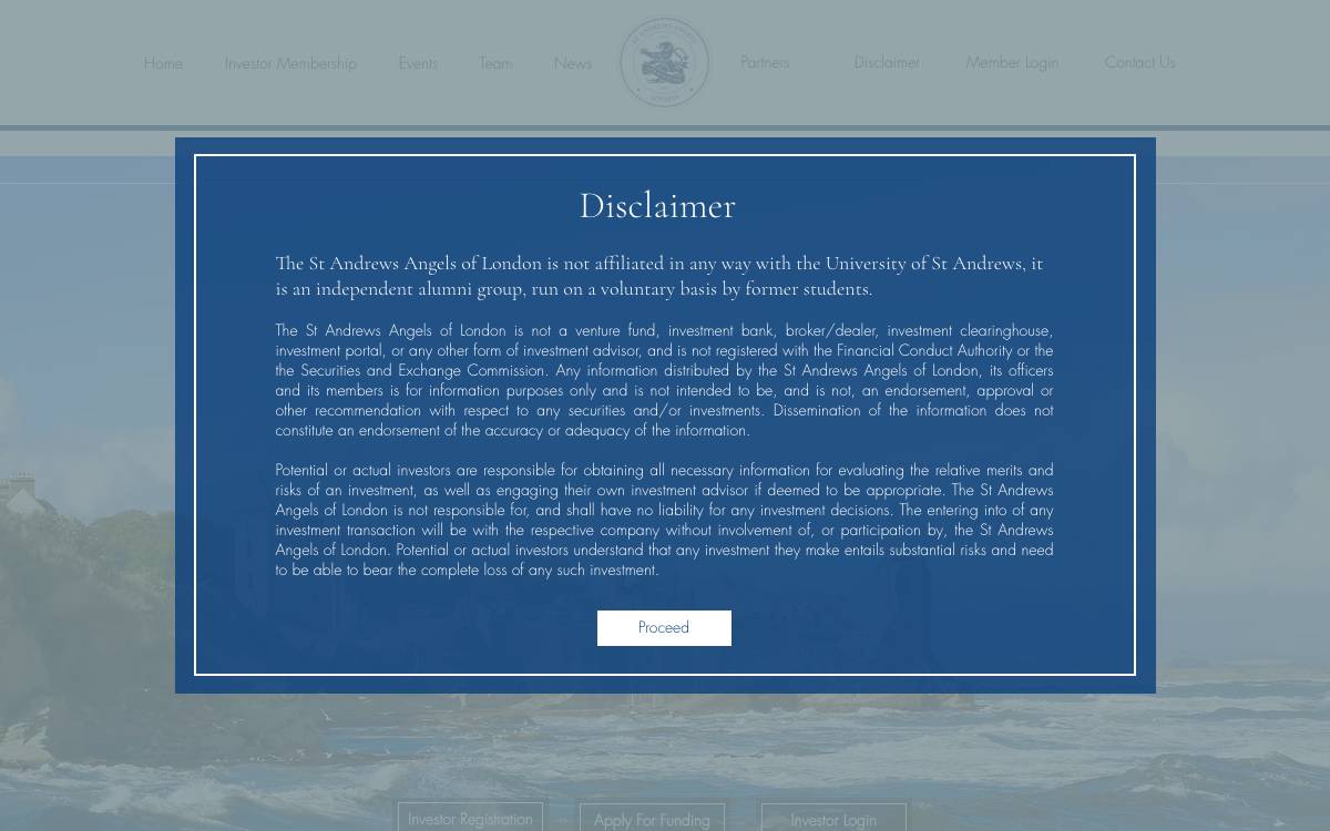 St Andrews Angels website preview