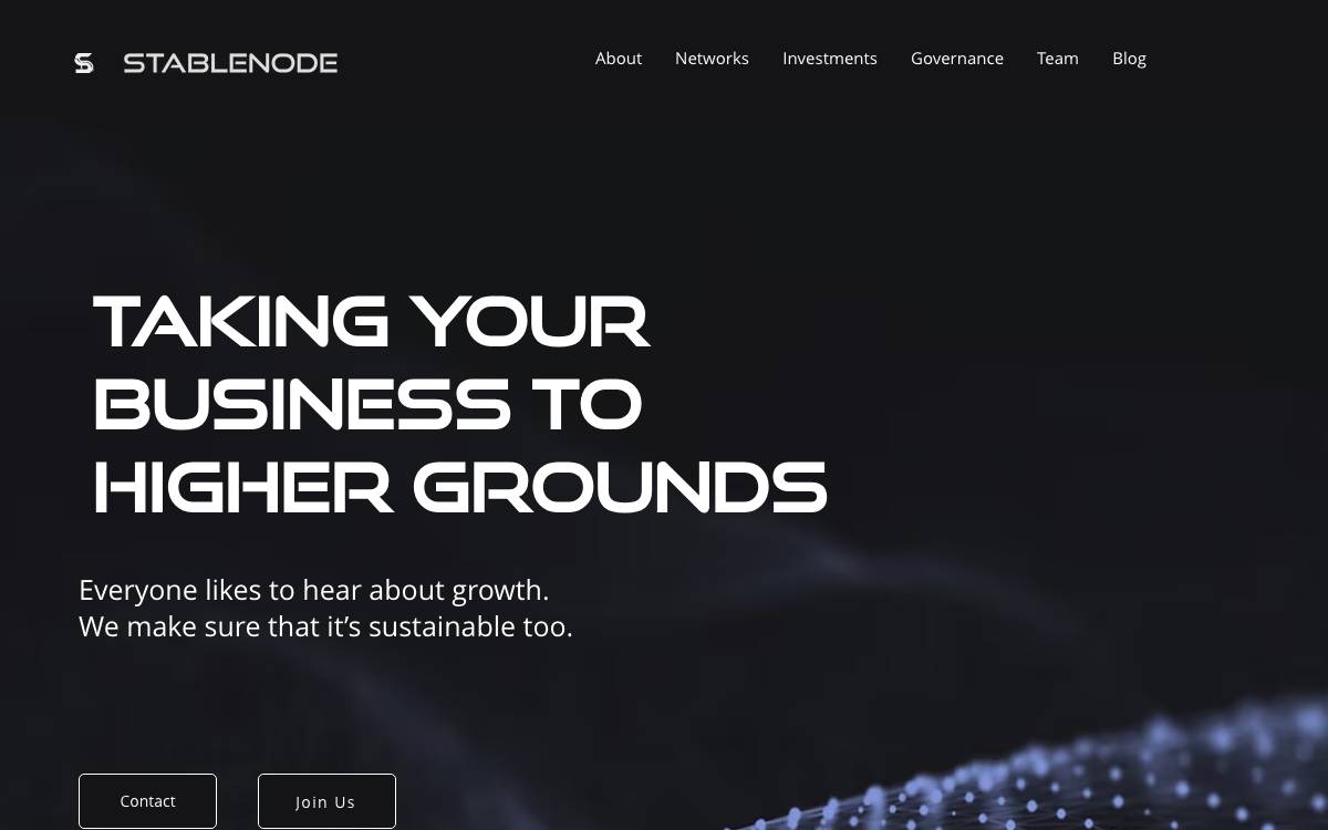 StableNode website preview