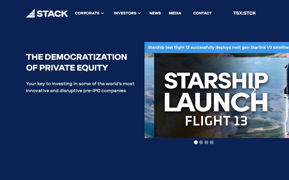 Stack Capital website preview