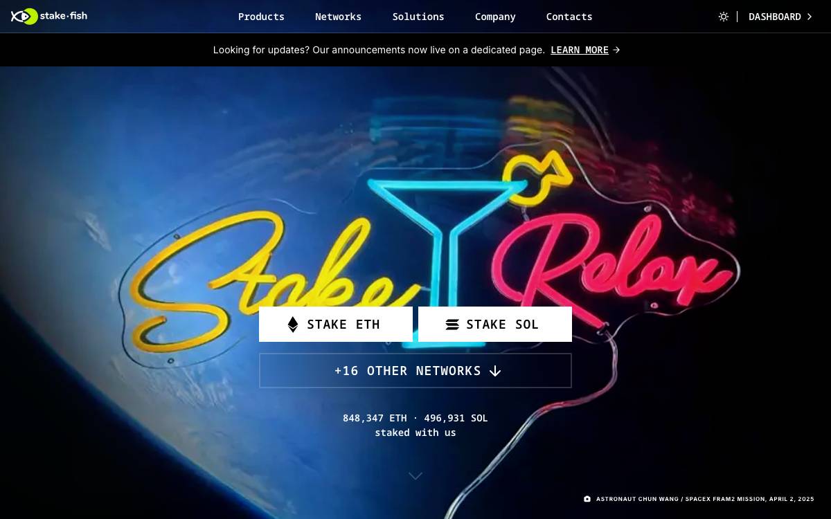 Stakefish website preview
