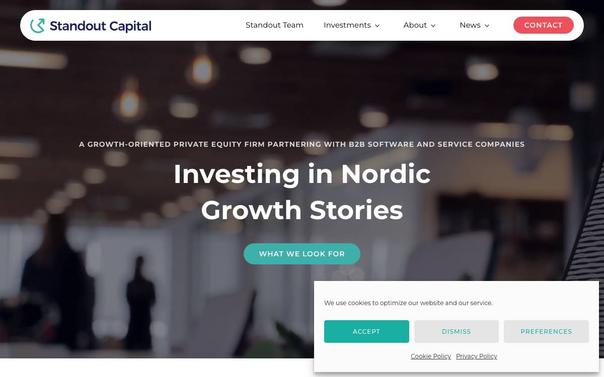 Standout Capital II website preview