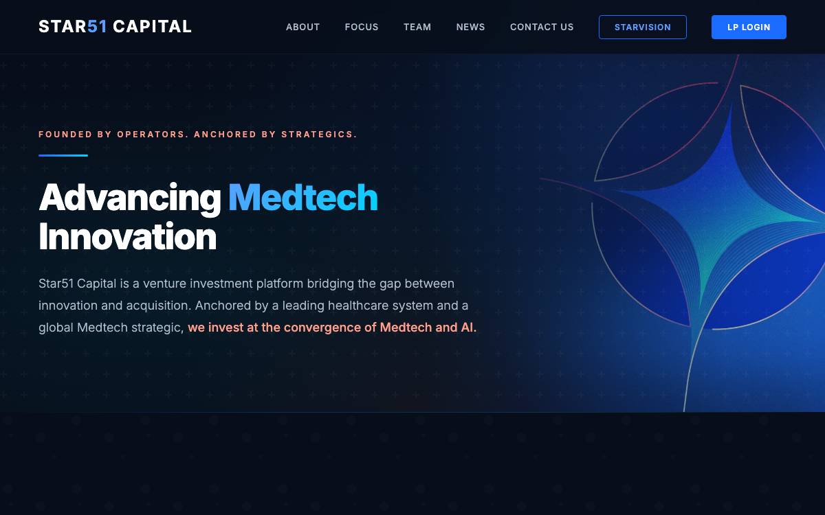 Star51 Capital website preview