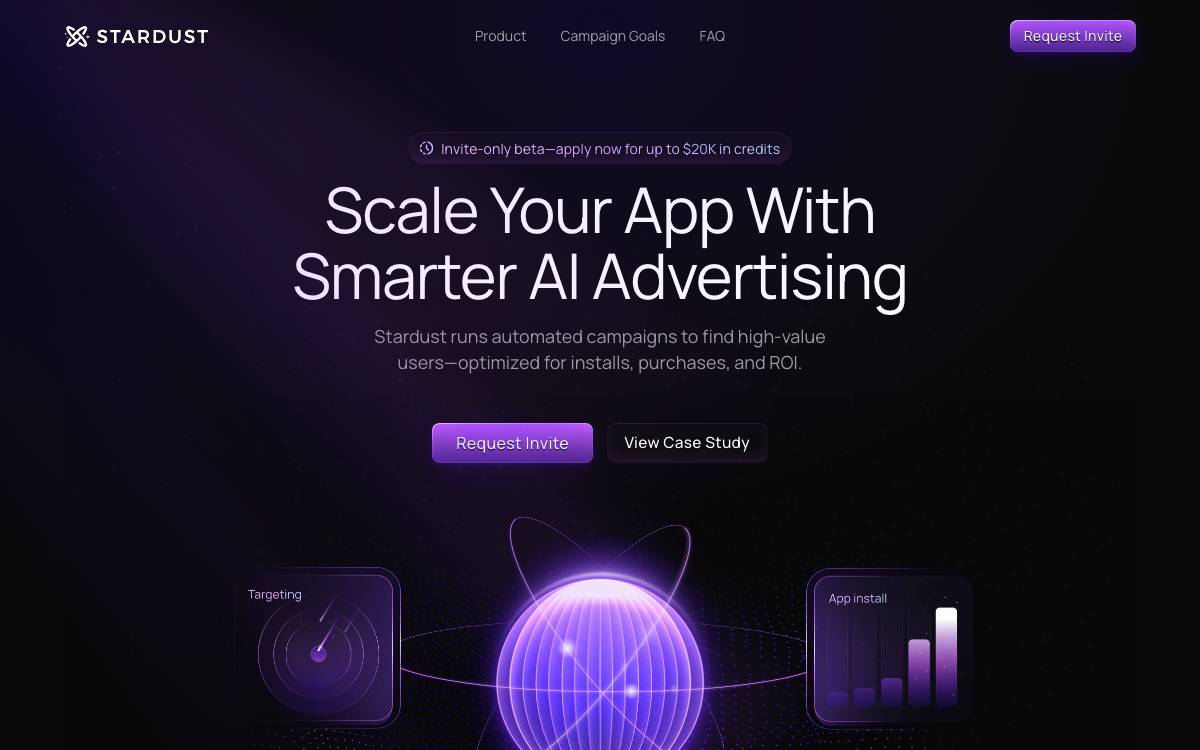 Stardust website preview