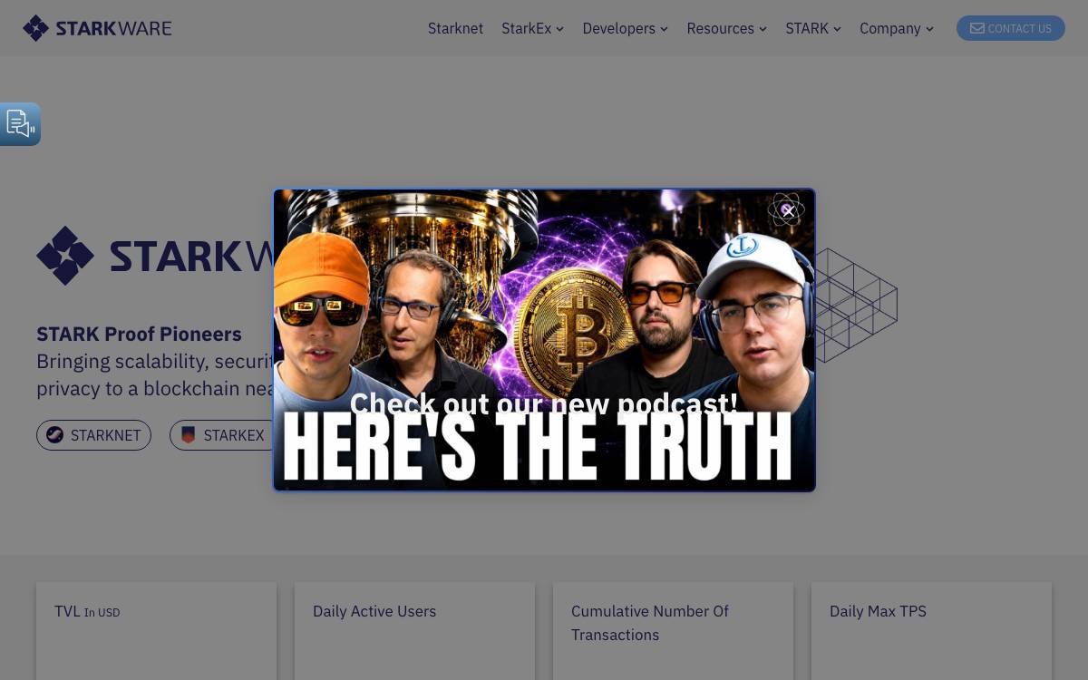 Starkware website preview