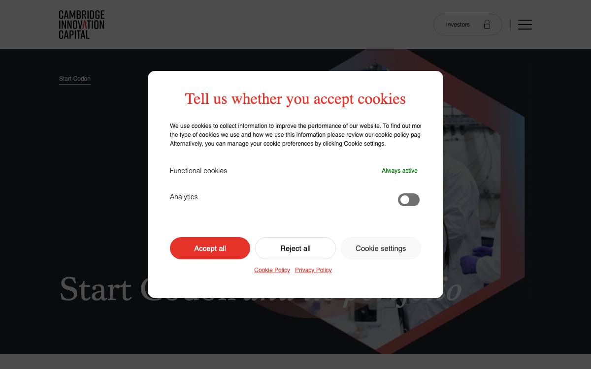 Start Codon website preview