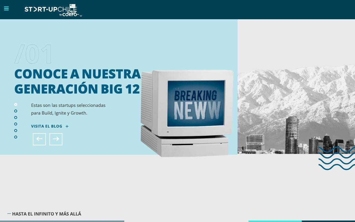 Start-Up Chile website preview