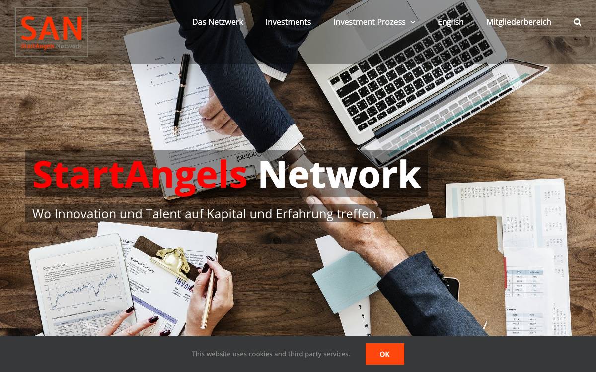StartAngels Network website preview