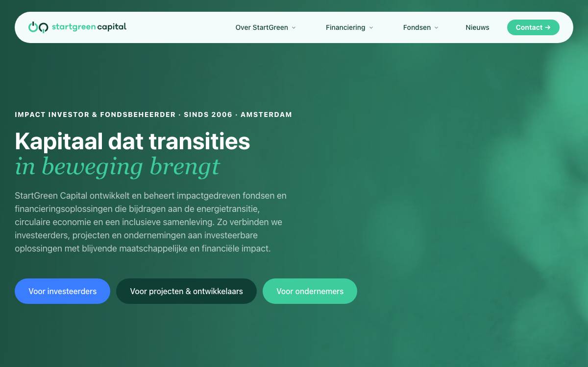 StartGreen Capital website preview