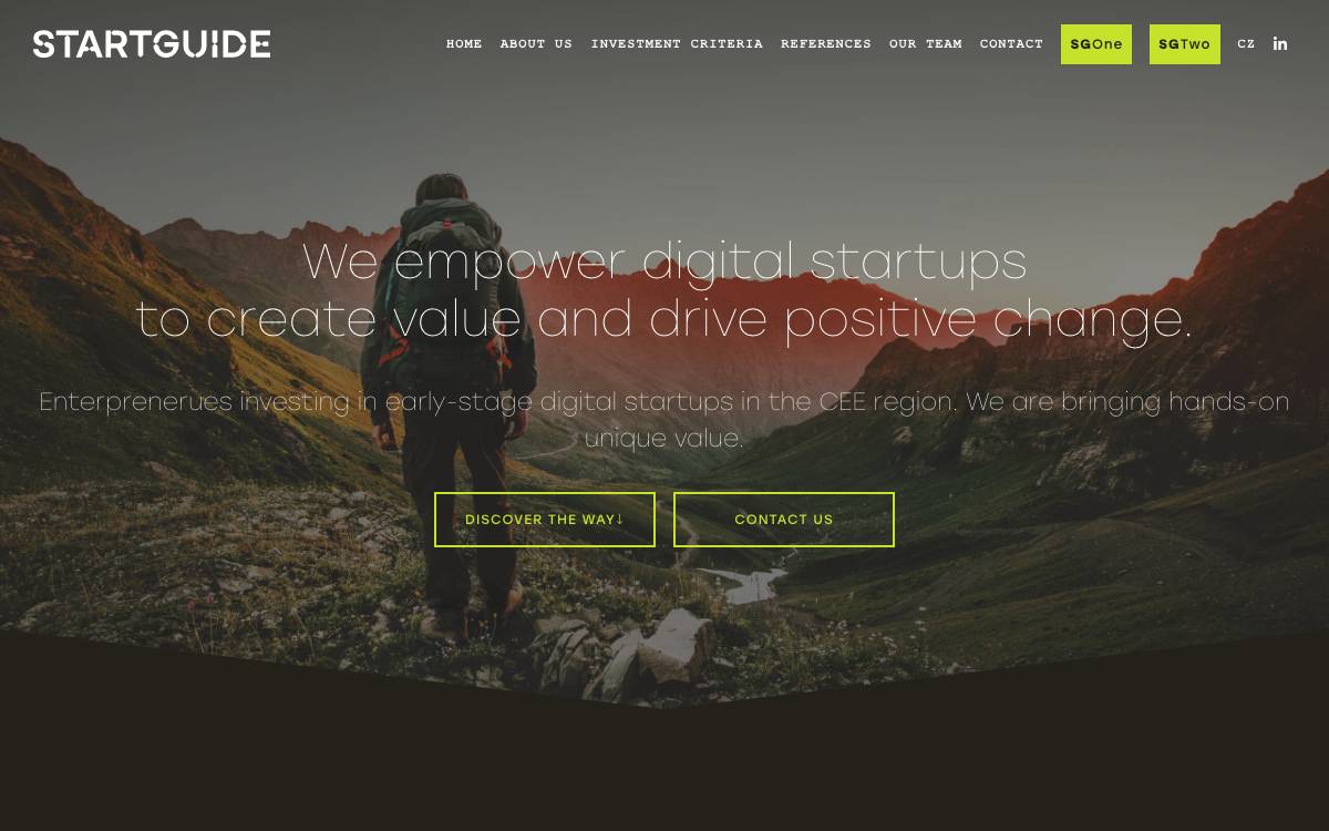 STARTGUIDE VC website preview