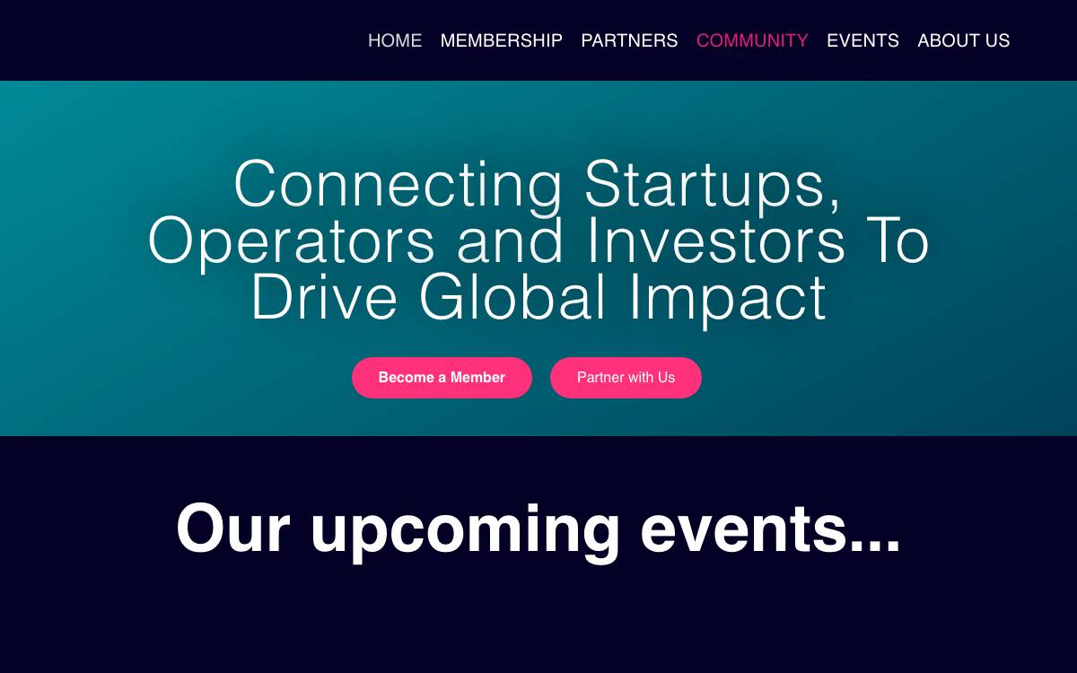 Startup & Angels website preview