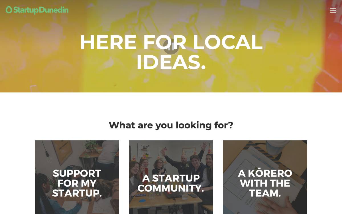 Startup Dunedin Distiller website preview