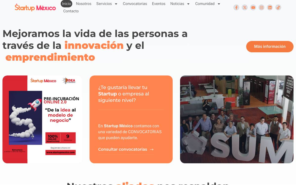 Startup Mexico website preview