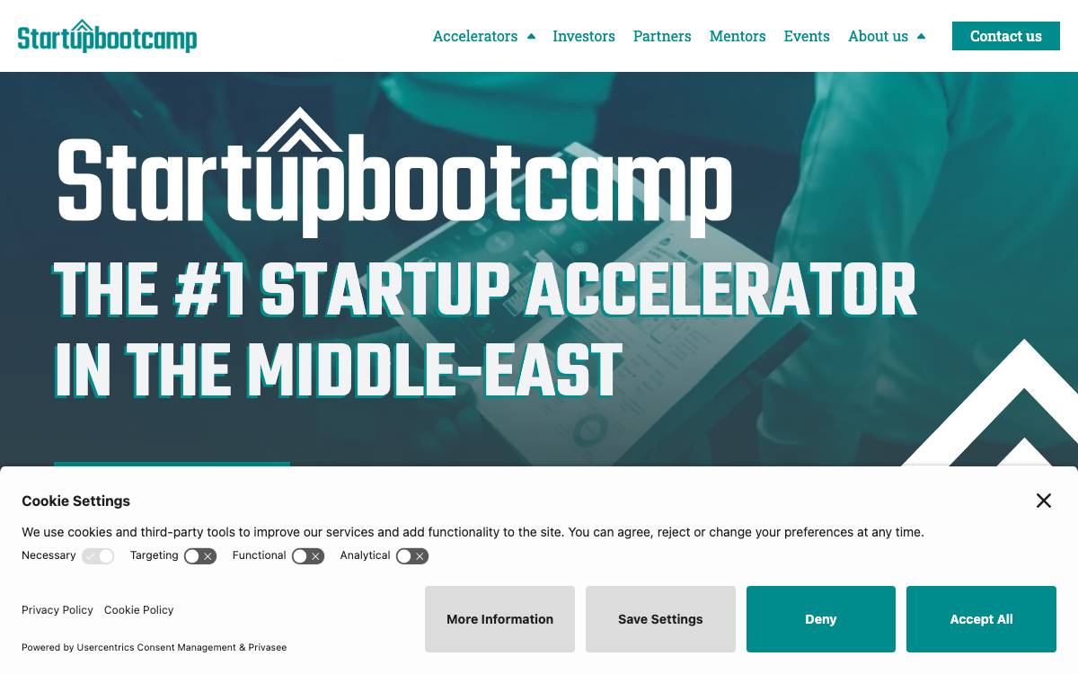 Startupbootcamp FinTech Mexico website preview