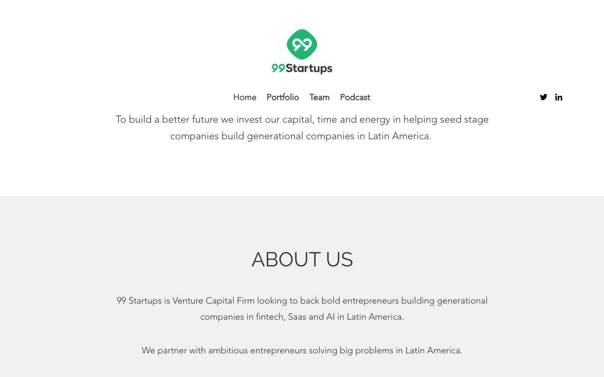 Startups website preview