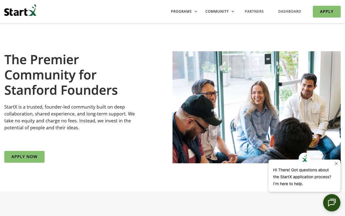 StartX website preview